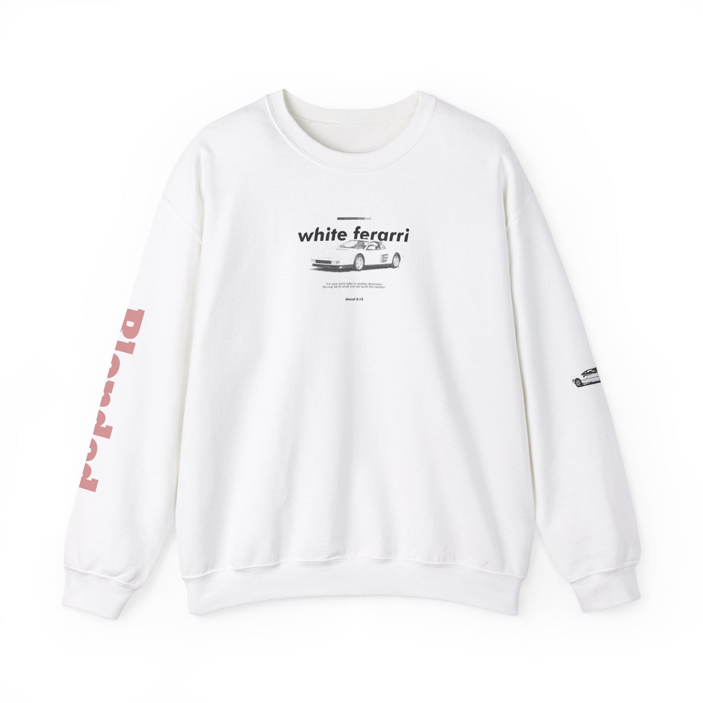 Frank Ocean Inspired Sweatshirt - White Ferrari Design