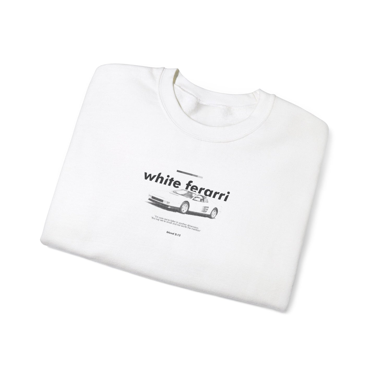 Frank Ocean Inspired Sweatshirt - White Ferrari Design